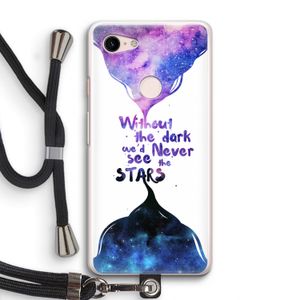 Stars quote: Pixel 3 Transparant Hoesje met koord