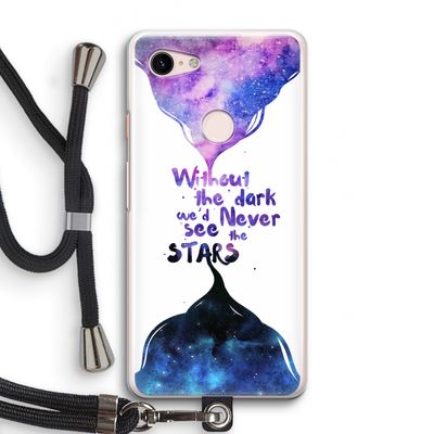 Stars quote: Pixel 3 Transparant Hoesje met koord