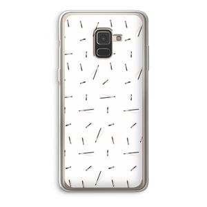 Hipster stripes: Samsung Galaxy A8 (2018) Transparant Hoesje