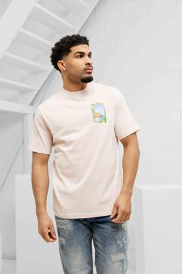 Malelions Amalfi Window T-Shirt Heren Lichtroze - Maat S - Kleur: Lichtroze | Soccerfanshop