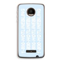 Hotline bling blue: Motorola Moto Z Force Transparant Hoesje