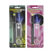 Geheimschriftpen met sleutelhanger zwart of roze