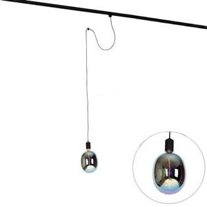 QAZQA Hanglamp met rail ophanging zwart incl. LED G170 - Cavalux