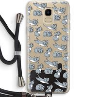 Poezen: Samsung Galaxy J6 (2018) Transparant Hoesje met koord