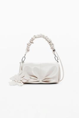 Glanzende strik tas - WHITE - U