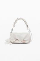 Glanzende strik tas - WHITE - U