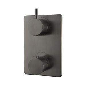 BWS Afbouwdeel Cemal Douche Thermostaat Inbouw 2-Weg Gunmetal