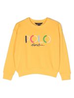 POLO RALPH LAUREN KIDS sweat en coton à logo brodé - Jaune - thumbnail