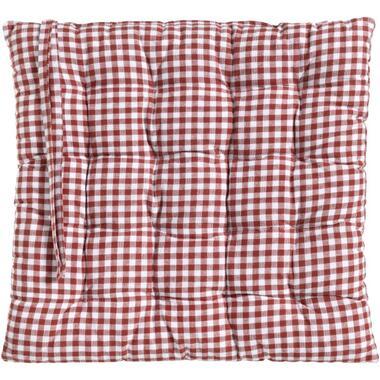 Zitkussen Thierry - donkerrood - 40x40x5 cm - Leen Bakker