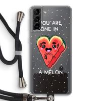 One In A Melon: Samsung Galaxy S21 Plus Transparant Hoesje met koord One In A Melon: Samsung Galaxy S21 Plus Transparant Hoesje met koord