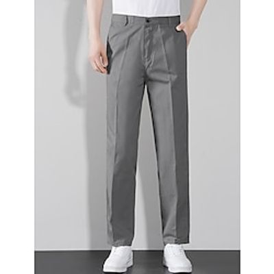 Voor heren Broek Chinese Chino broek Zak Effen Comfort Ademend Buiten Dagelijks Uitgaan 100% katoen Modieus Casual Marine Blauw Groen Lightinthebox