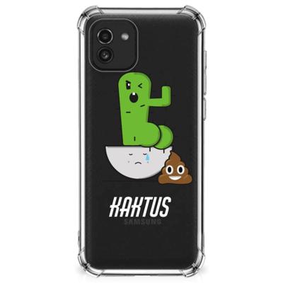 Samsung Galaxy A03 Stevig | Bumper Hoesje | Cactus Poo