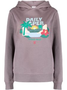 Daily Paper hoodie Remy en coton à logo imprimé - Gris