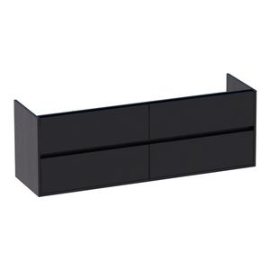 Sanituba NEXXT onderkast voor dubbele wasbak 160cm black wood