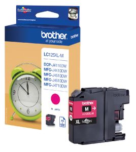 Brother LC-125XLM inktcartridge 1 stuk(s) Origineel Extra (Super) hoog rendement Magenta