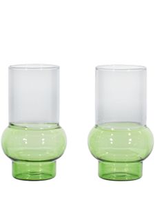 Tom Dixon lot de deux grands verres Bump - Vert