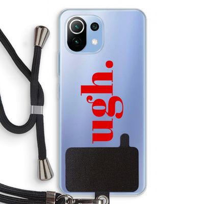 Ugh: Xiaomi Mi 11 Lite Transparant Hoesje met koord