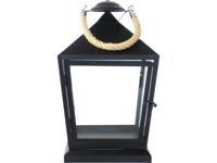 Lantaarn zwart met touw l21b21h5 - Esschert design