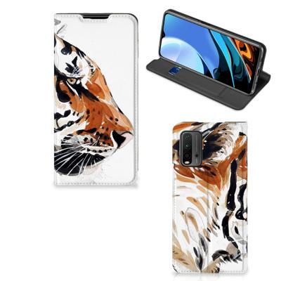 Bookcase Xiaomi Poco M3 | Redmi 9T Watercolor Tiger Bookcase Xiaomi Poco M3 | Redmi 9T Watercolor Tiger