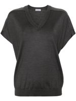 Brunello Cucinelli t-shirt en maille à col rond - Gris