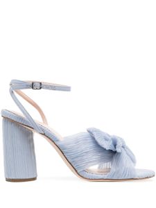 Loeffler Randall sandales à détails plissés 90 mm - Bleu