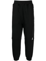 izzue pantalon de jogging à logo appliqué - Noir