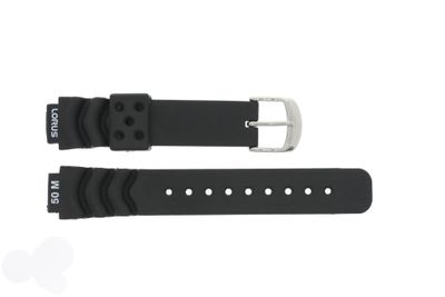 Lorus horlogeband R2365AX-9 Rubber Zwart 14mm