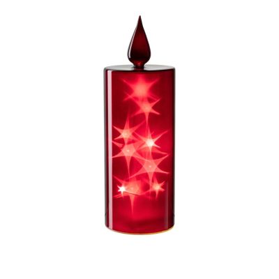 Leonardo Stella Kaarslamp met ledverlichting rood 27 cm
