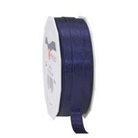 Cadeaulint Satijn - 1 cm x 25 meter - donkerblauw - cadeaus inpakken - sierlint