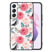 Samsung Galaxy S22 Bloemen Hoesje Butterfly Roses - thumbnail