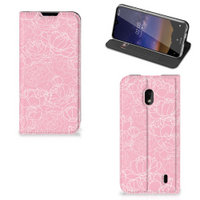 Nokia 2.2 Smart Cover White Flowers