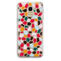 Colored Giraffe: Samsung Galaxy J6 (2018) Transparant Hoesje