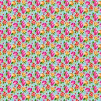 Vaessen Creative • coco-ton katoen stof 45x50cm so cute blauw bloemen motief