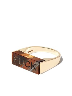 LUIS MORAIS bague en or jaune 14 ct Tiger Eye