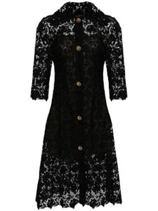 Oscar de la Renta robe-chemise à sequins - Noir