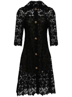 Oscar de la Renta robe-chemise à sequins - Noir