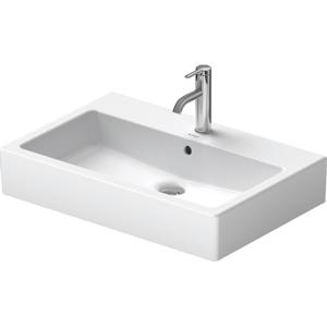 Duravit Vero wastafel 70x47cm met kraangat en overloop met wondergliss wit 04547000001