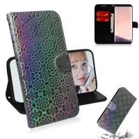 Voor Galaxy S8 effen kleur kleurrijke magnetische Buckle horizontale Flip PU lederen draagtas met houder & kaartsleuven & portemonnee & Lanyard (zilve
