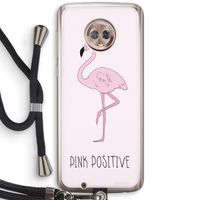 Pink positive: Motorola Moto G6 Transparant Hoesje met koord
