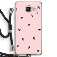 Hartjes: Samsung Galaxy A5 (2016) Transparant Hoesje met koord Hartjes: Samsung Galaxy A5 (2016) Transparant Hoesje met koord