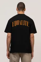 Equalité Oliver Oversized T-Shirt Heren Zwart/Oranje - Maat M - Kleur: ZwartOranje | Soccerfanshop