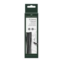 Faber Castell Houtskool - tekenen met houtskool - Dia 3/6 mm - 20x sticks - zwart