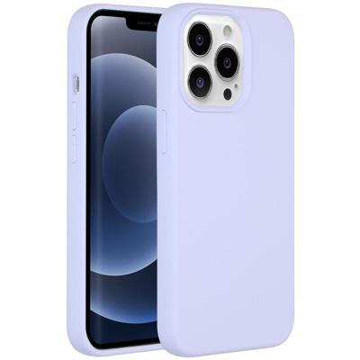 Accezz Liquid Silicone voor Apple iPhone 13 Pro Telefoonhoesje Paars