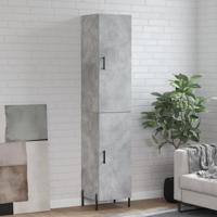Hoge kast 34,5x34x180 cm bewerkt hout betongrijs
