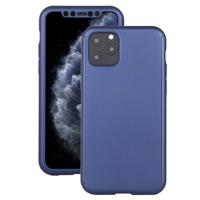Voor iPhone 11 Pro schokbestendige PC volledige dekking beschermhoes met gehard glas film (blauw)