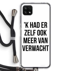 Meer verwacht: Samsung Galaxy A22 5G Transparant Hoesje met koord