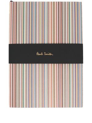 Paul Smith carnet Signature Stripe - Tons neutres