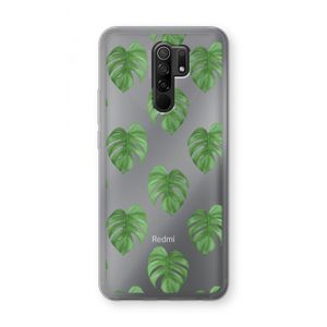 Monstera leaves: Xiaomi Redmi 9 Transparant Hoesje