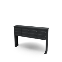 Multibox brievenbus 4 breed 3 hoog zwart - Geroba