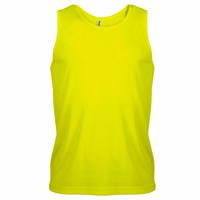 Sport singlet voor heren - Fluor geel - Tanktop hemd - Herenkleding - Mouwloze t-shirts